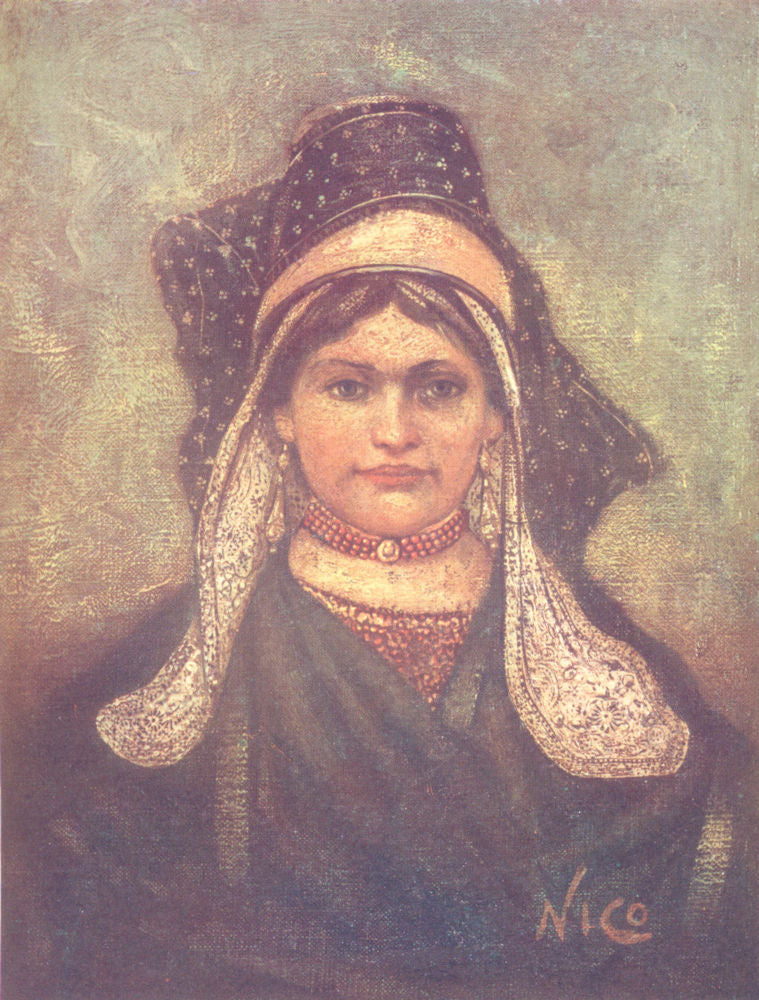 NETHERLANDS. Zeeland. Woman of Hulst 1904 old antique vintage print picture